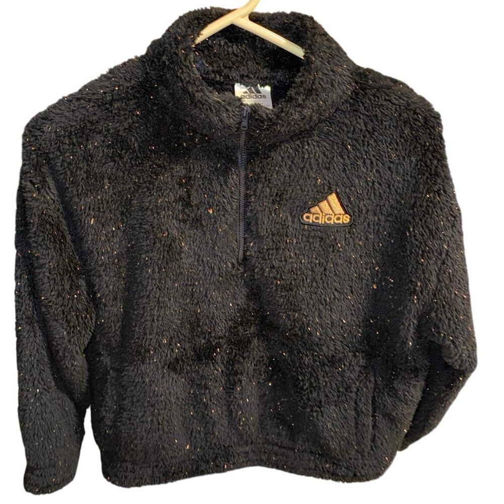 NWT Girls Adidas Black with Gold Specks‎ Coat Size 14